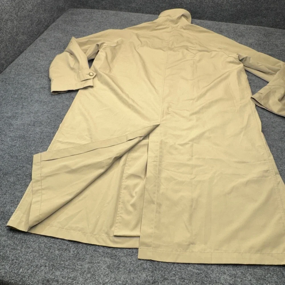 Vintage LL Bean Trench Coat Mens XL Tan Rain Overcoat Mac Jacket Oxford 0X723